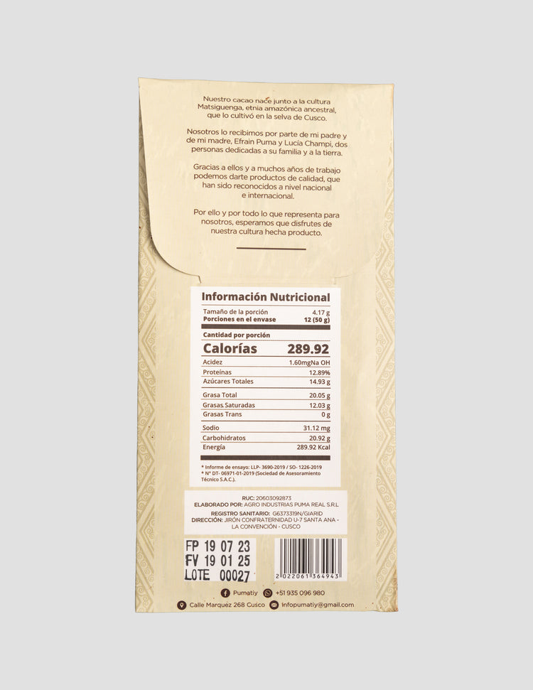 Cusco 57% con Leche