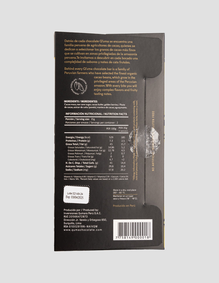 Amazonas 70% Aguaymanto