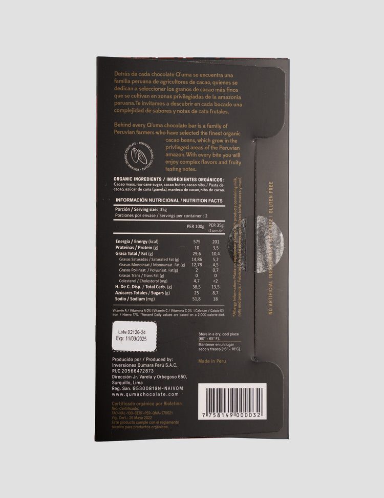 Amazonas 70% Nibs de cacao